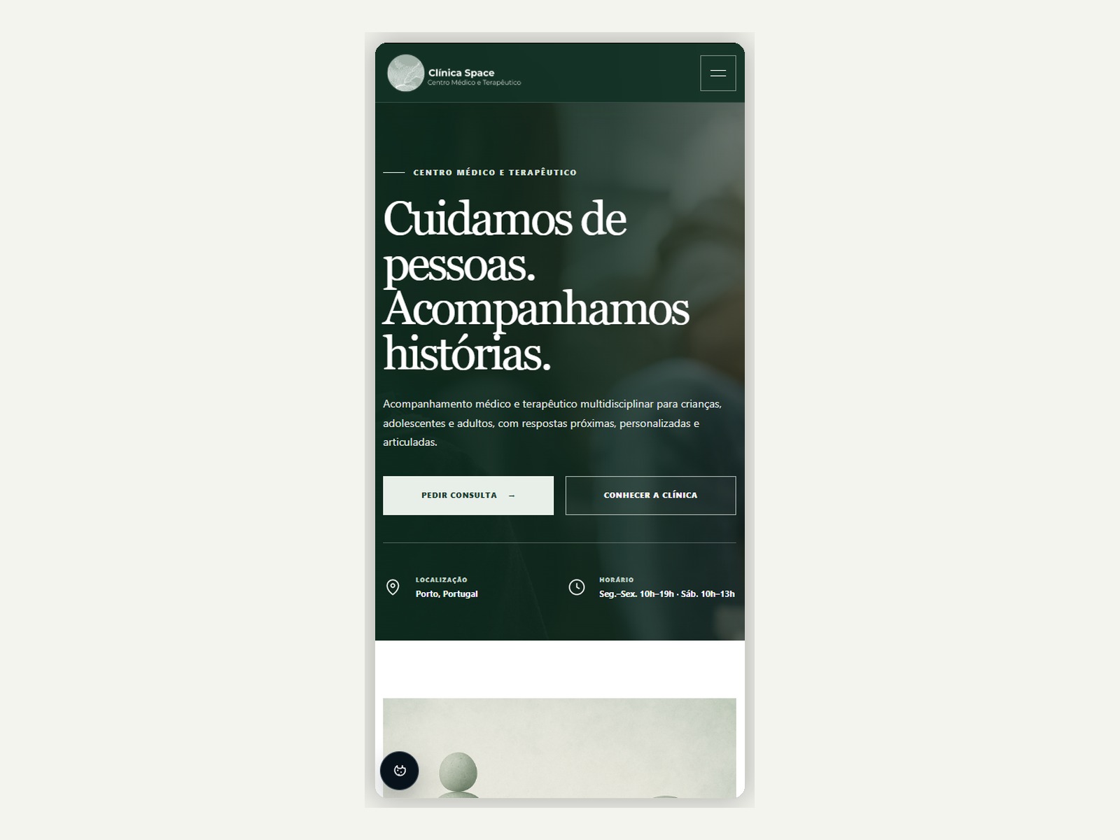 Website clínico e plataforma de pedidos de consulta — 3
